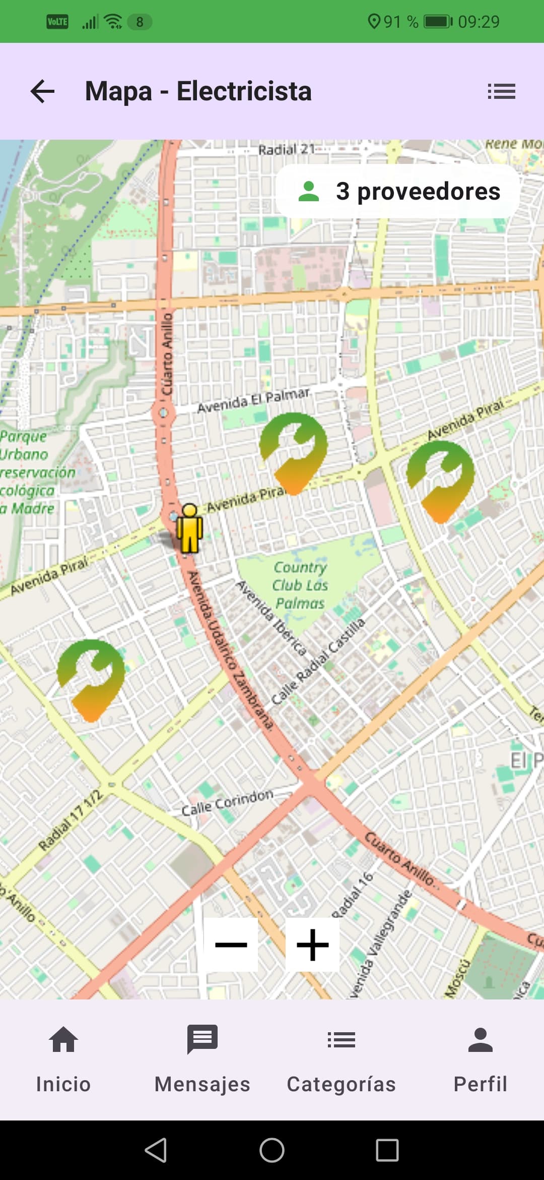 Se puede ubicar a los usuarios por mapa